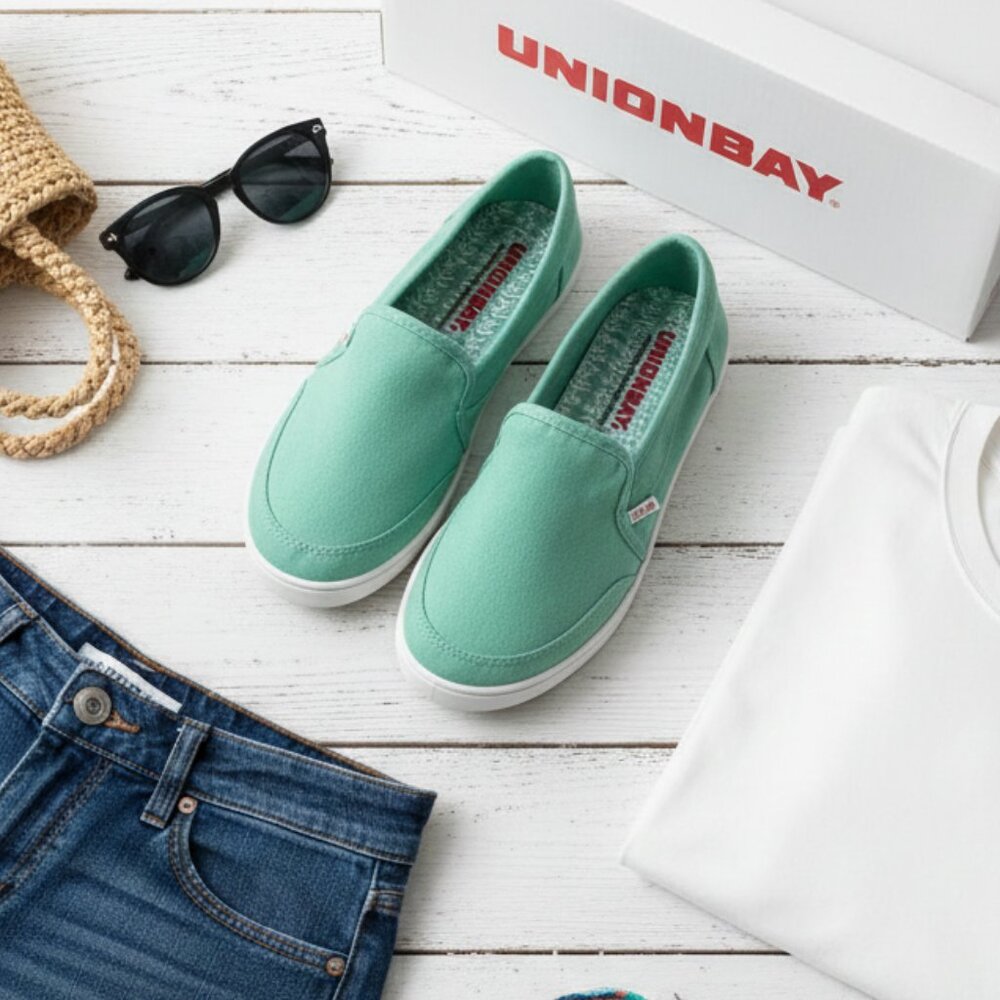 Unionbay Mint Fun Slip Ons